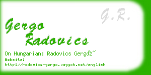 gergo radovics business card